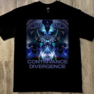 Artist Original Contrivance Divergence Graphic Tee - Black, Cotton, Unisex Large